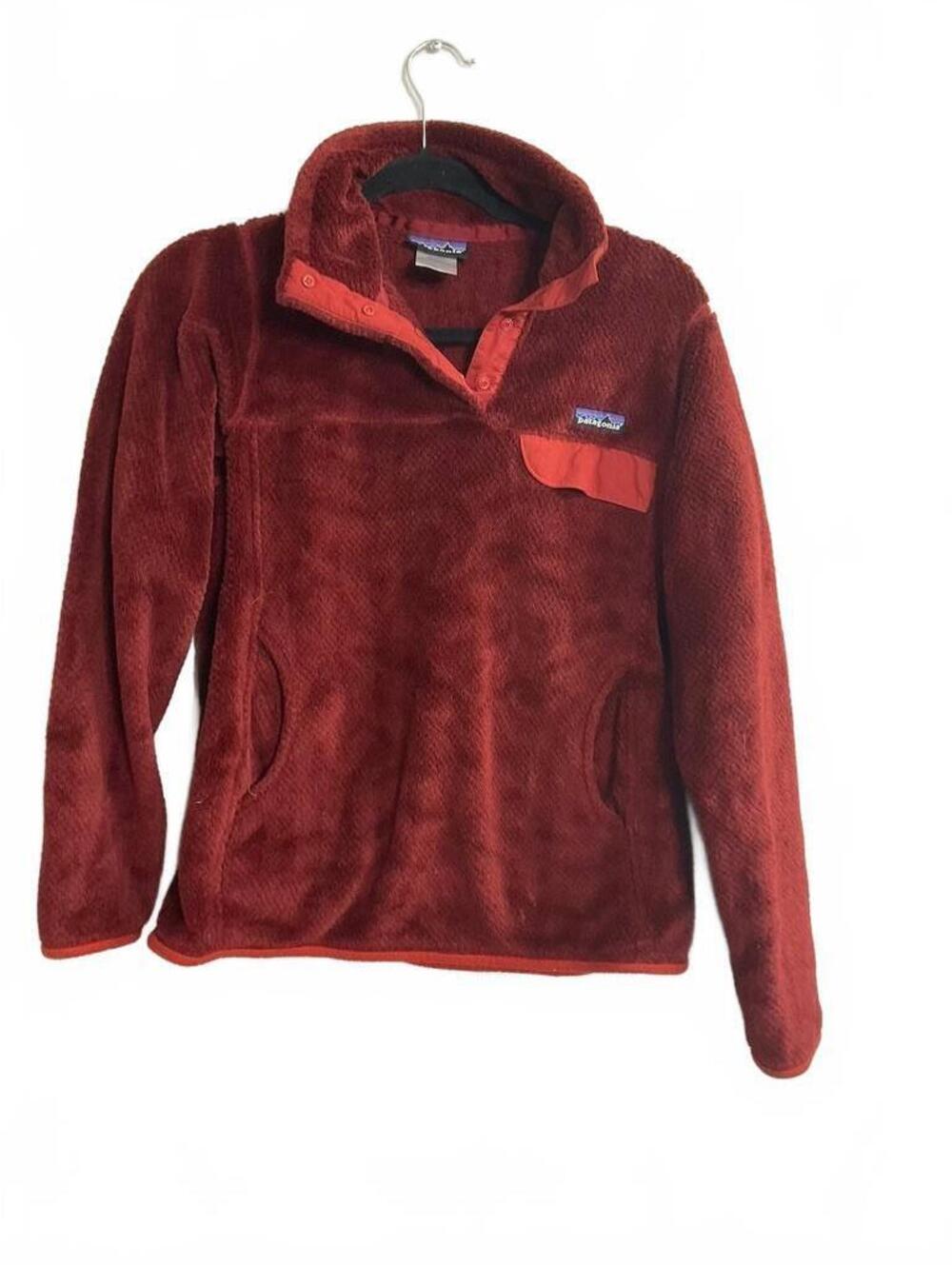 Patagonia red fleece pullover size M